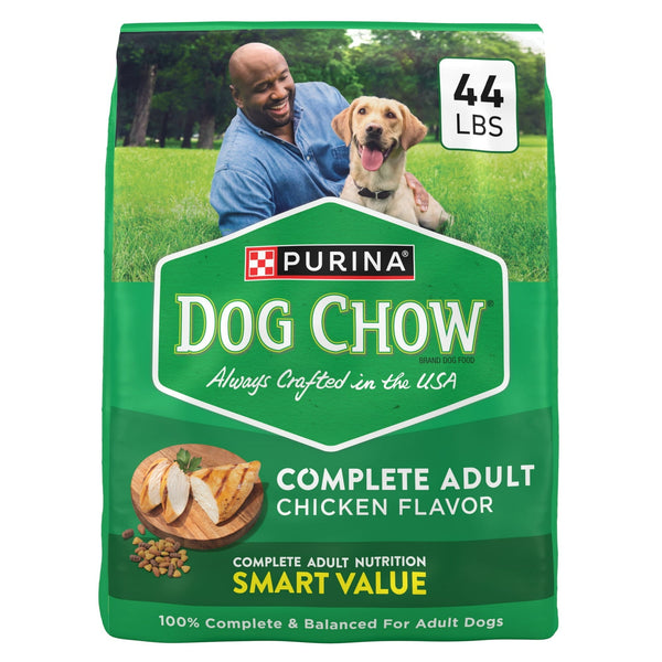 Purina Dog Chow Complete Adult Dry Dog Food, High Protein Real Chicken, 44 lb Bag