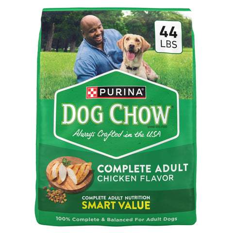 Purina Dog Chow Complete Adult Dry Dog Food, High Protein Real Chicken, 44 lb Bag