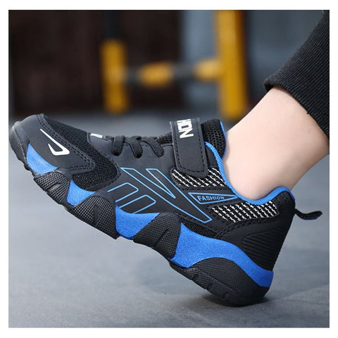 Boys Shoes Kids Sneakers Quality Mesh Breathable Children's Sports Blue Shoes US Size 4.5