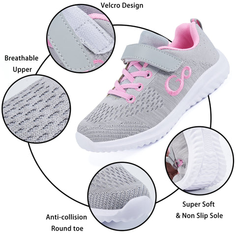 Ecetana Toddler Boys Girls Shoes Kids Breathable Mesh Casual Athletic Sneaker